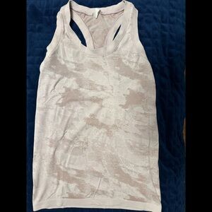 Athleta Momentum Pink Camo Seamless Stretch Racerback Tank Top